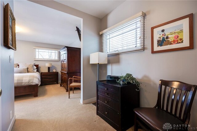 view of carpeted bedroom