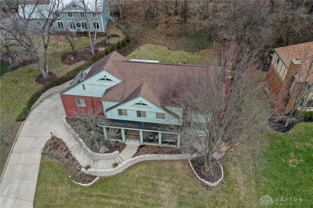 birds eye view of property