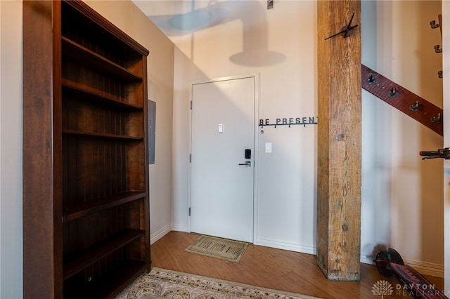 entryway featuring wood-type flooring