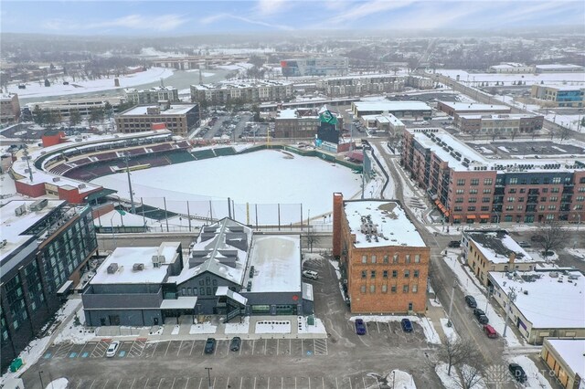 view of snowy aerial view