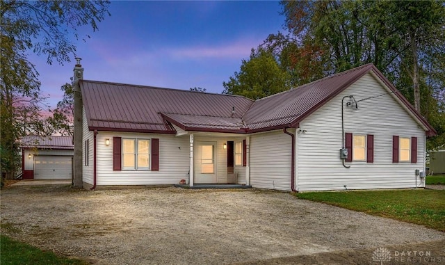 view of front of home featuring a garage