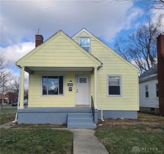 bungalow-style home featuring covered porch