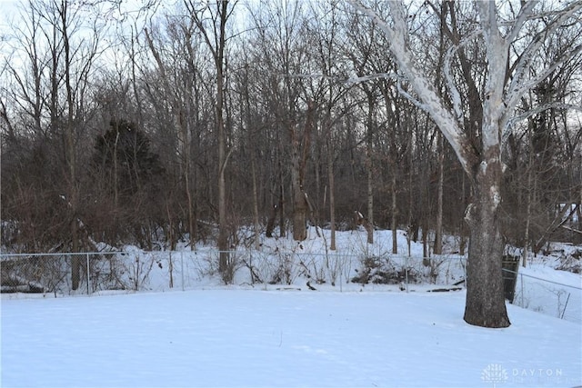 view of snowy yard