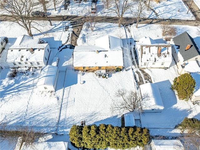 view of snowy aerial view