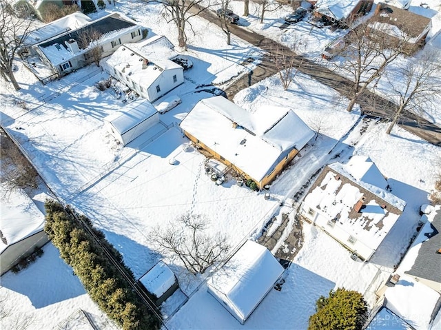 view of snowy aerial view