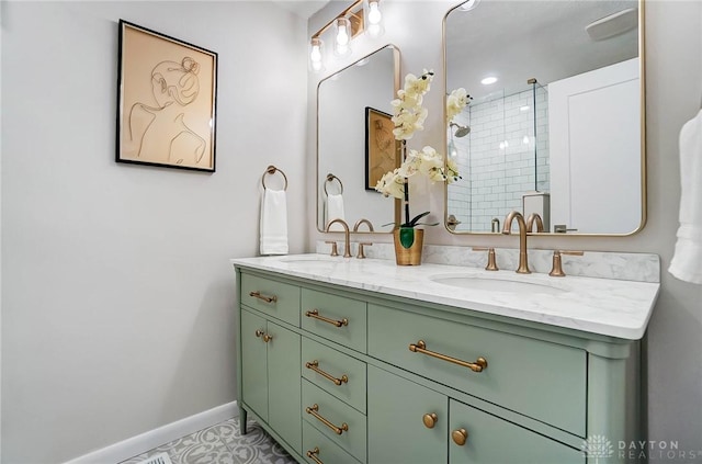 bathroom featuring vanity