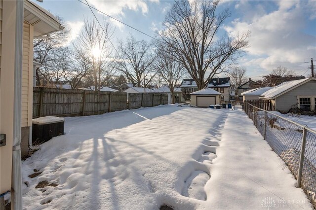 view of snowy yard