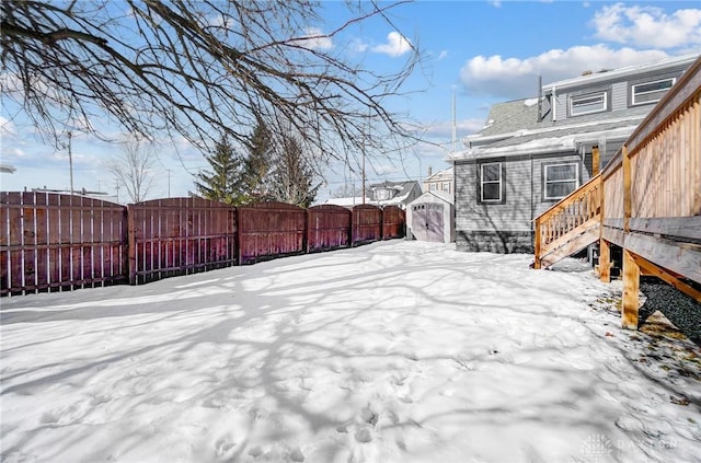 view of snowy yard