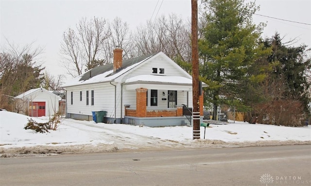 view of front facade featuring covered porch