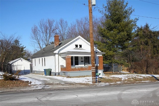 view of front of home featuring a porch