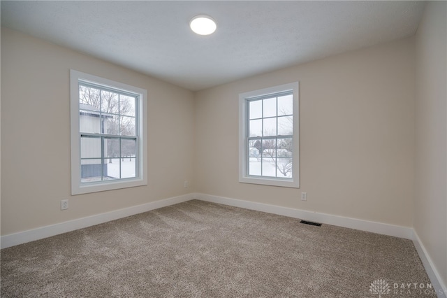 view of carpeted empty room