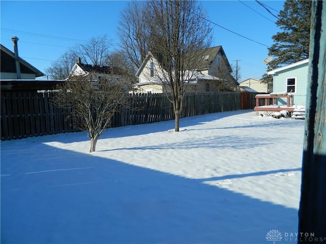 view of snowy yard