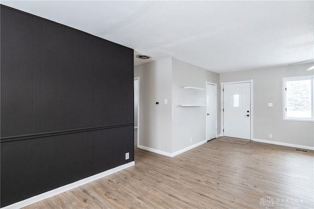 interior space with light wood-type flooring