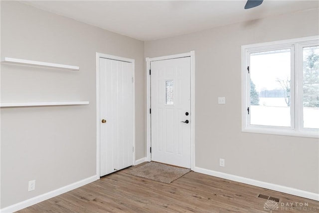 entrance foyer featuring hardwood / wood-style floors