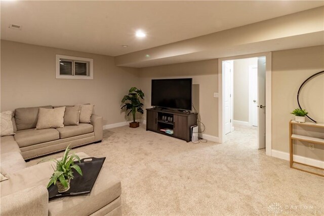 view of carpeted living room