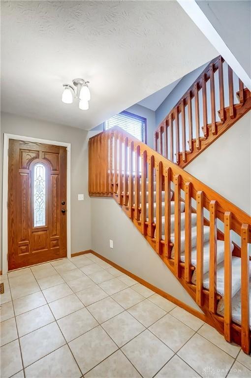 view of tiled foyer