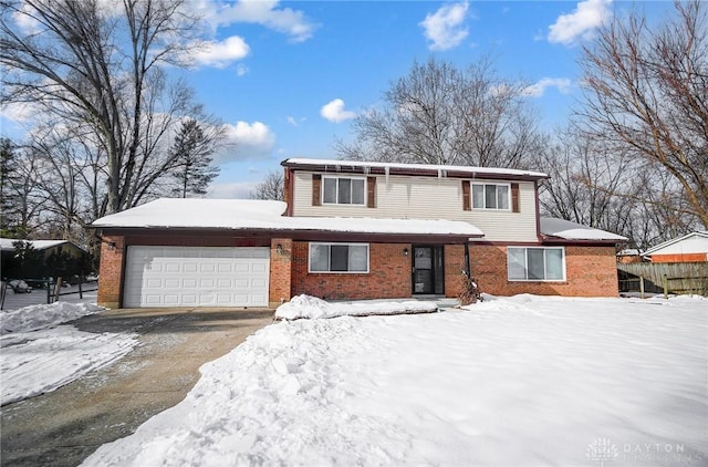 view of property with a garage