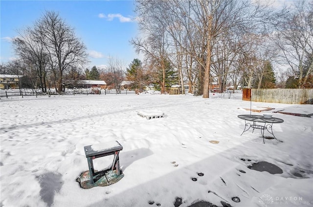 view of snowy yard