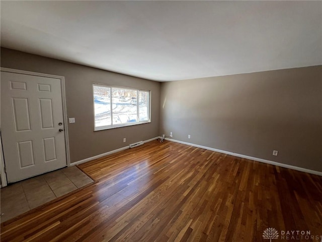 interior space featuring dark wood-type flooring