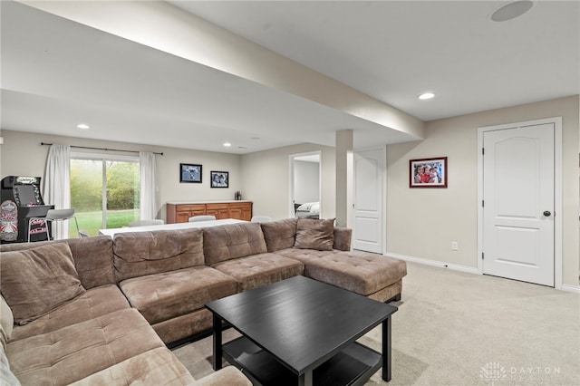 view of carpeted living room