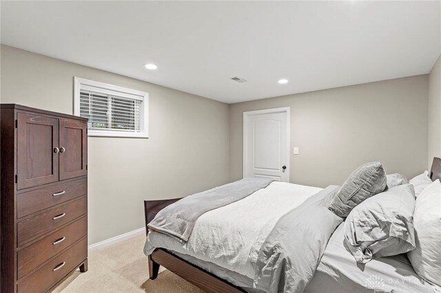 view of carpeted bedroom