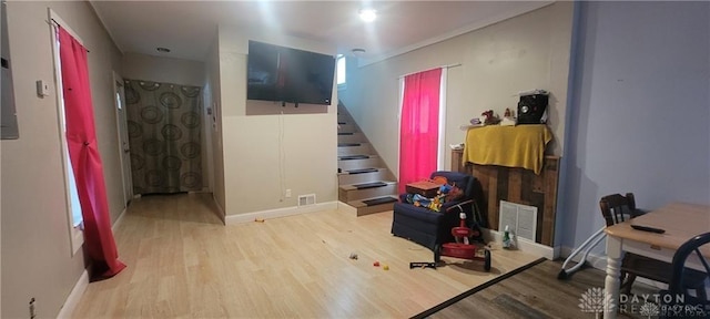 interior space featuring light wood-type flooring