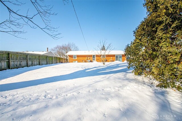 view of snowy yard