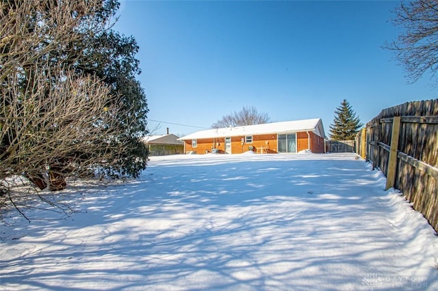 view of snowy yard