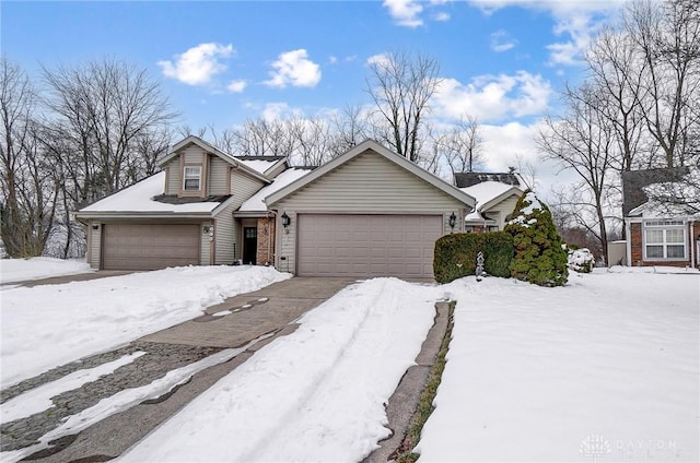 view of property with a garage