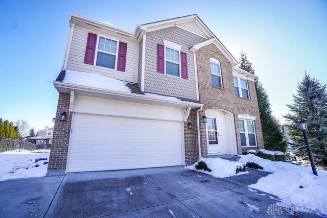 view of front of house featuring a garage