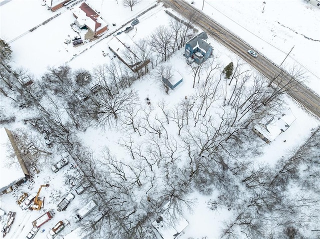 view of snowy aerial view