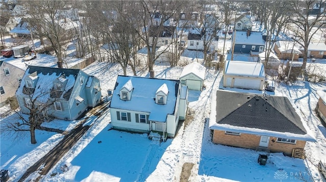 view of snowy aerial view