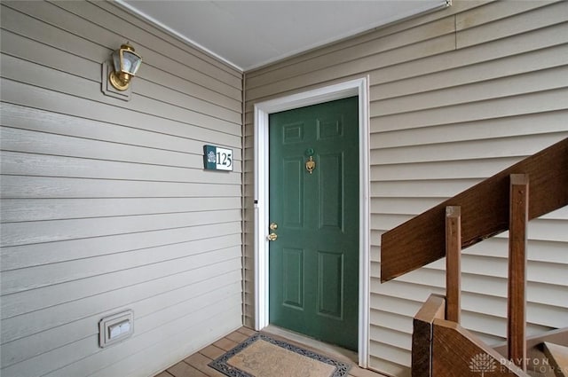 view of doorway to property