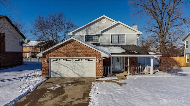 view of front property featuring a porch