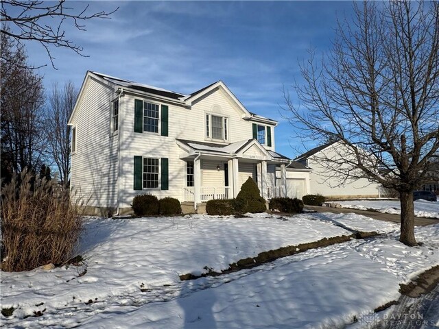 view of property with a porch