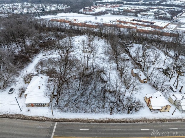 view of snowy aerial view