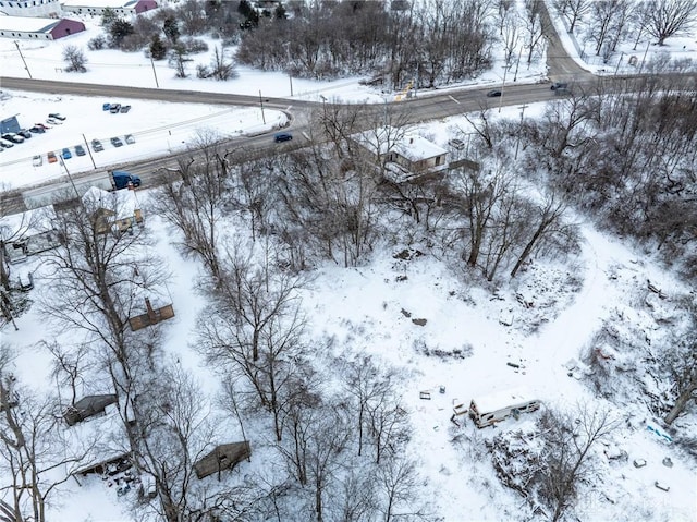 view of snowy aerial view