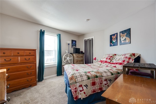 view of carpeted bedroom