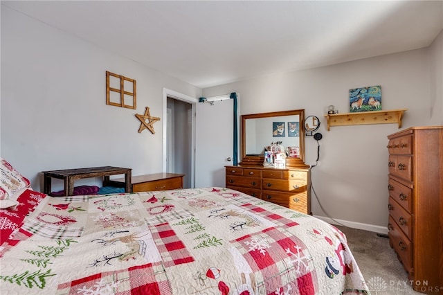 bedroom with carpet floors