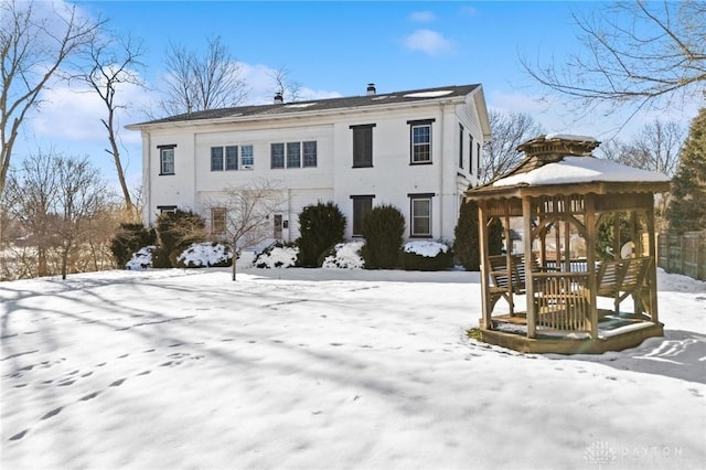 view of front of house with a gazebo