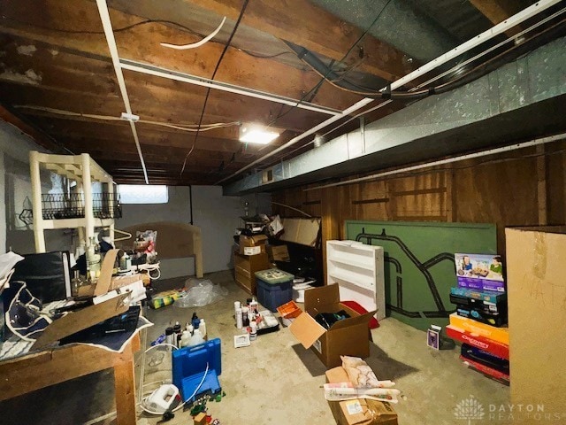 view of basement