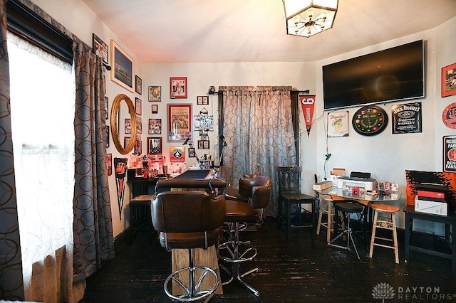 interior space featuring an inviting chandelier