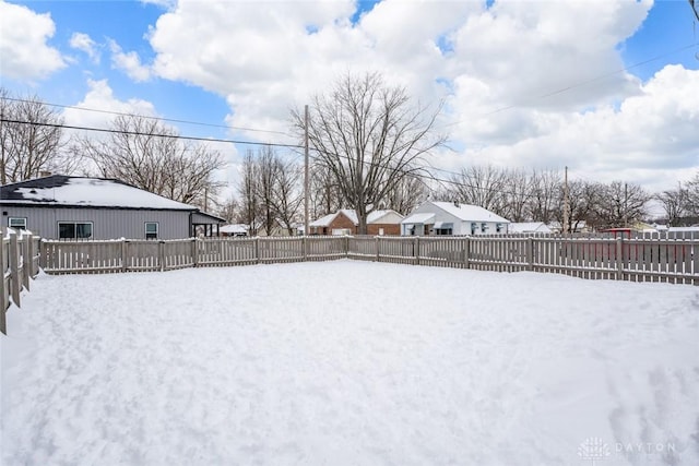 view of snowy yard