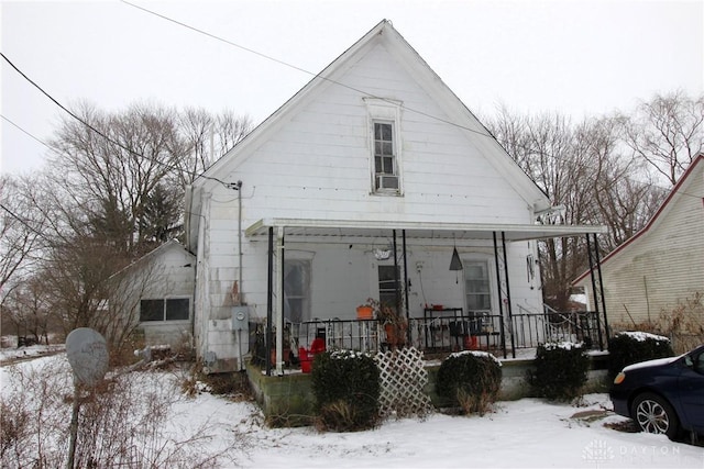 bungalow-style house with a porch