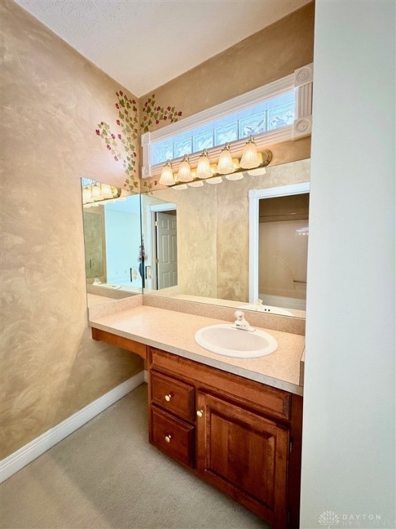 bathroom with vanity