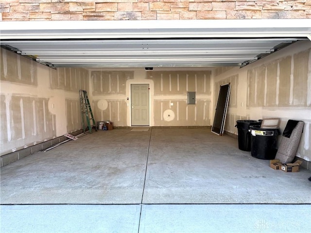 garage featuring electric panel