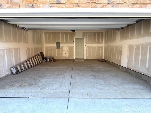 garage featuring electric panel