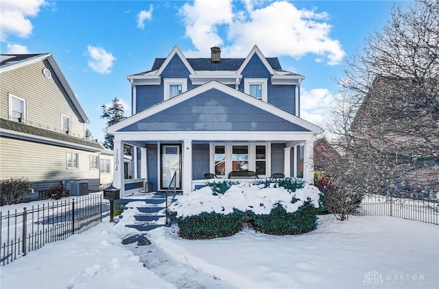 view of front of home with a porch