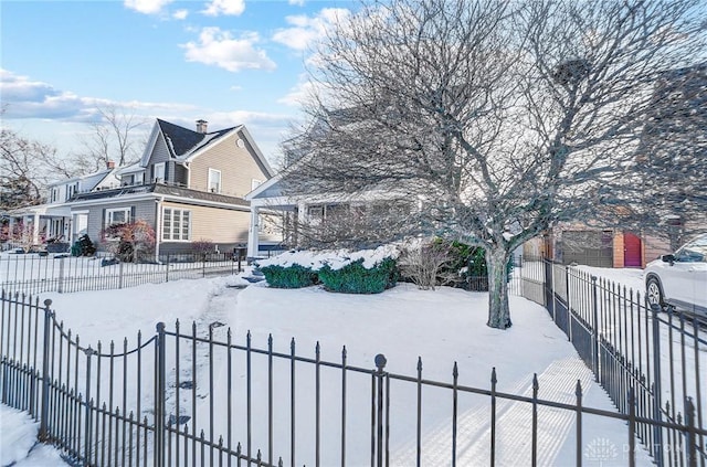 view of snowy yard