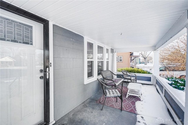 view of patio / terrace featuring covered porch